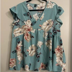 Floral flowy shirt